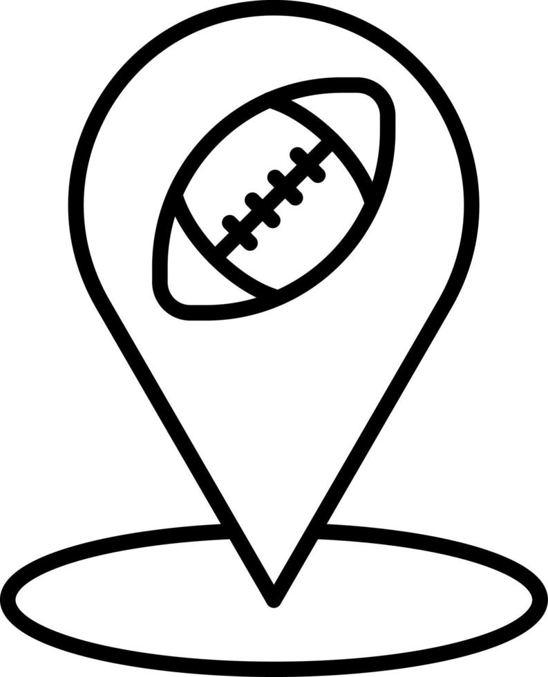 rugby ubicación icono estilo vector