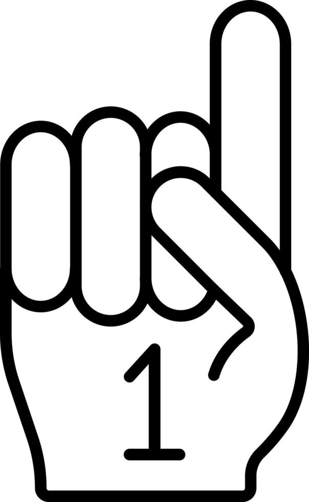 Foam Hand Icon Style vector