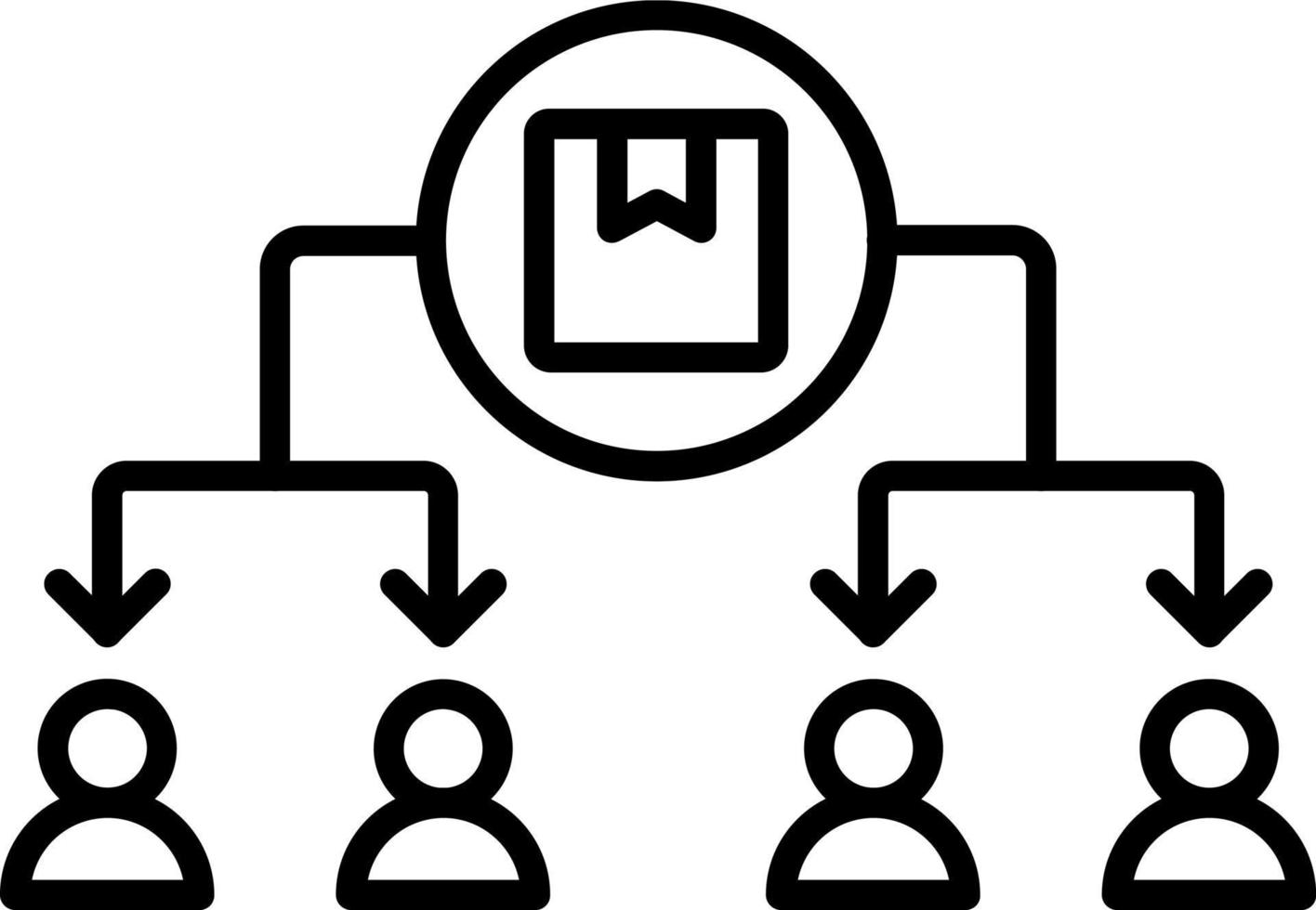 Distribution Icon Style vector