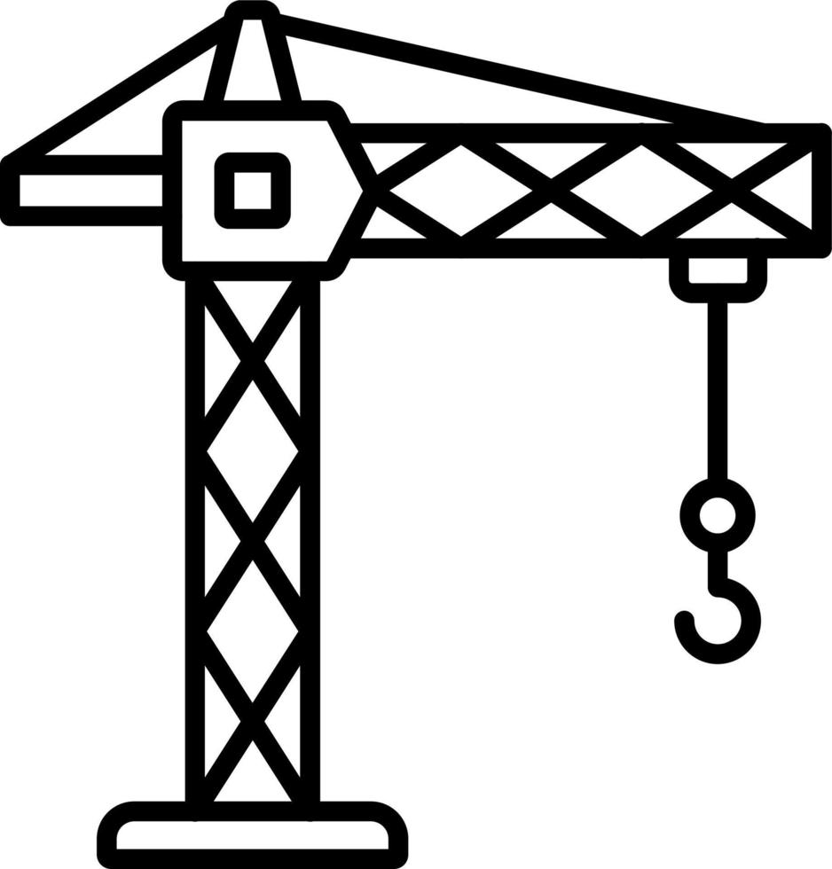 Tower Crane Icon Style vector