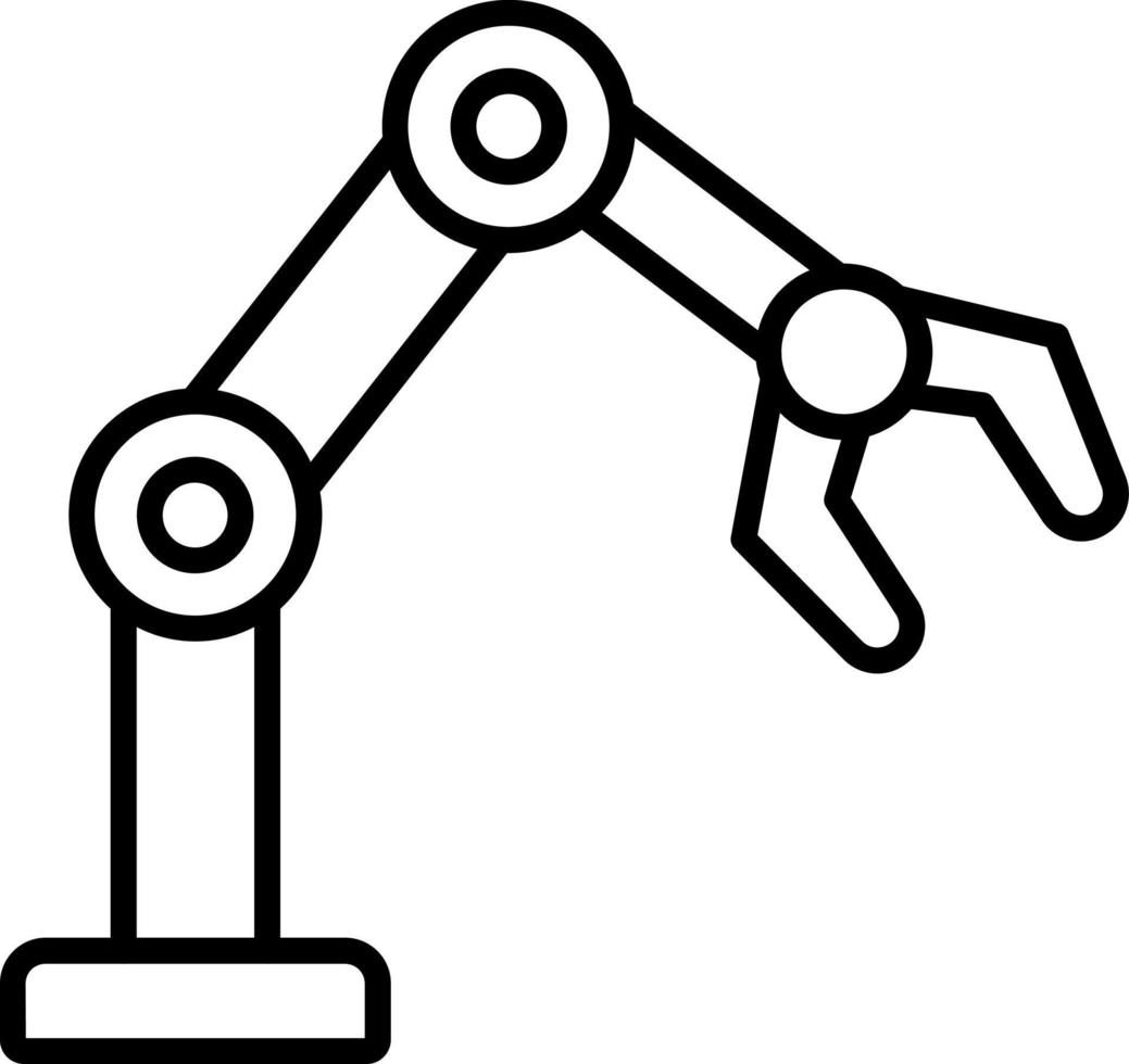 Robotic Arm Icon Style vector