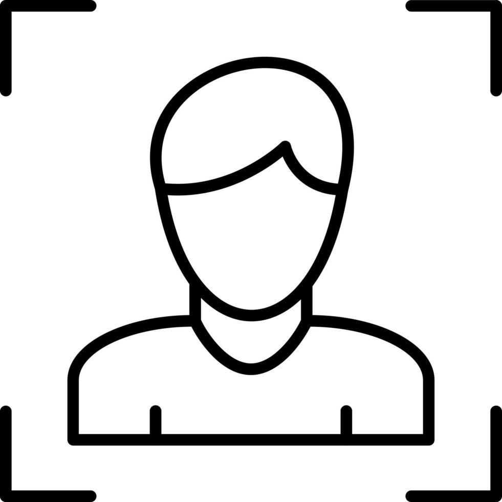 Face Recognition Icon Style vector