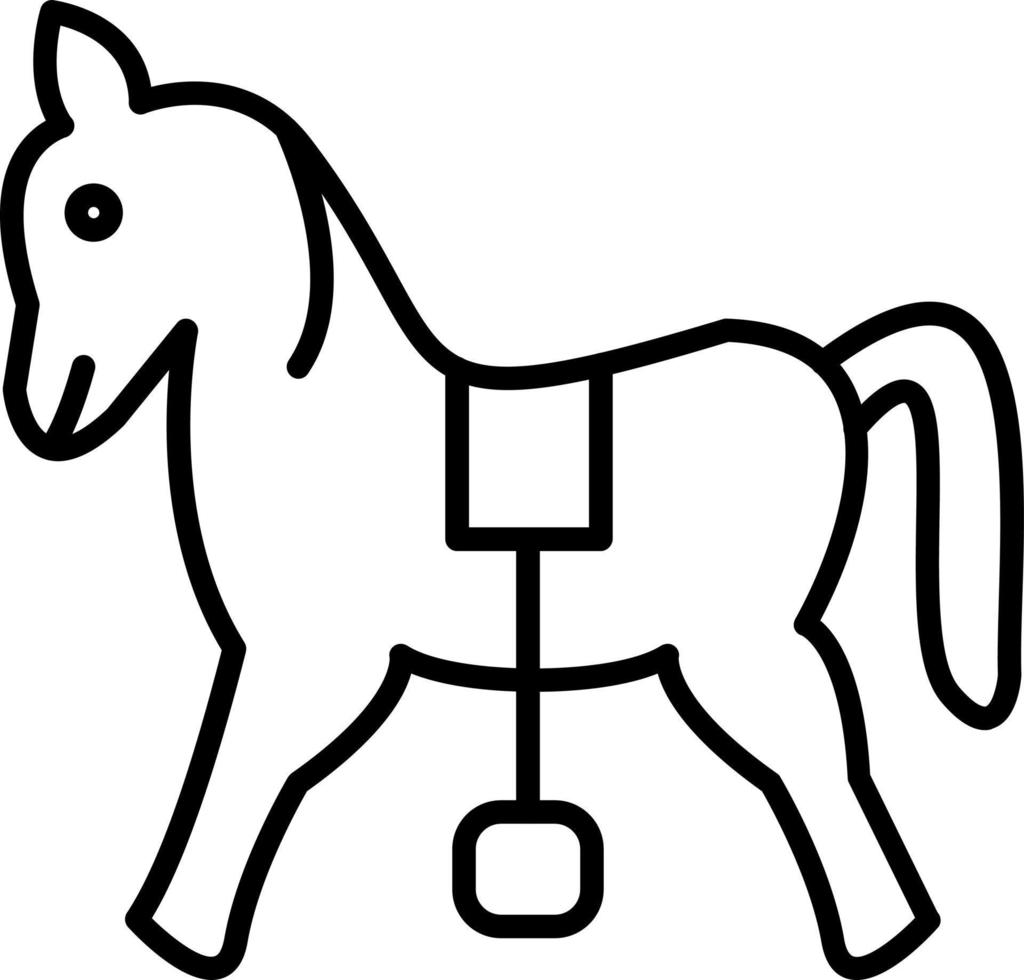 estilo de icono de caballo vector
