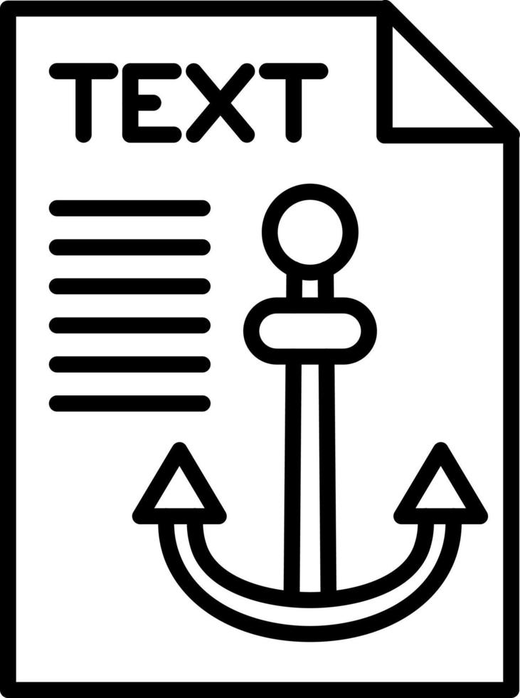 Anchor Text Icon Style vector