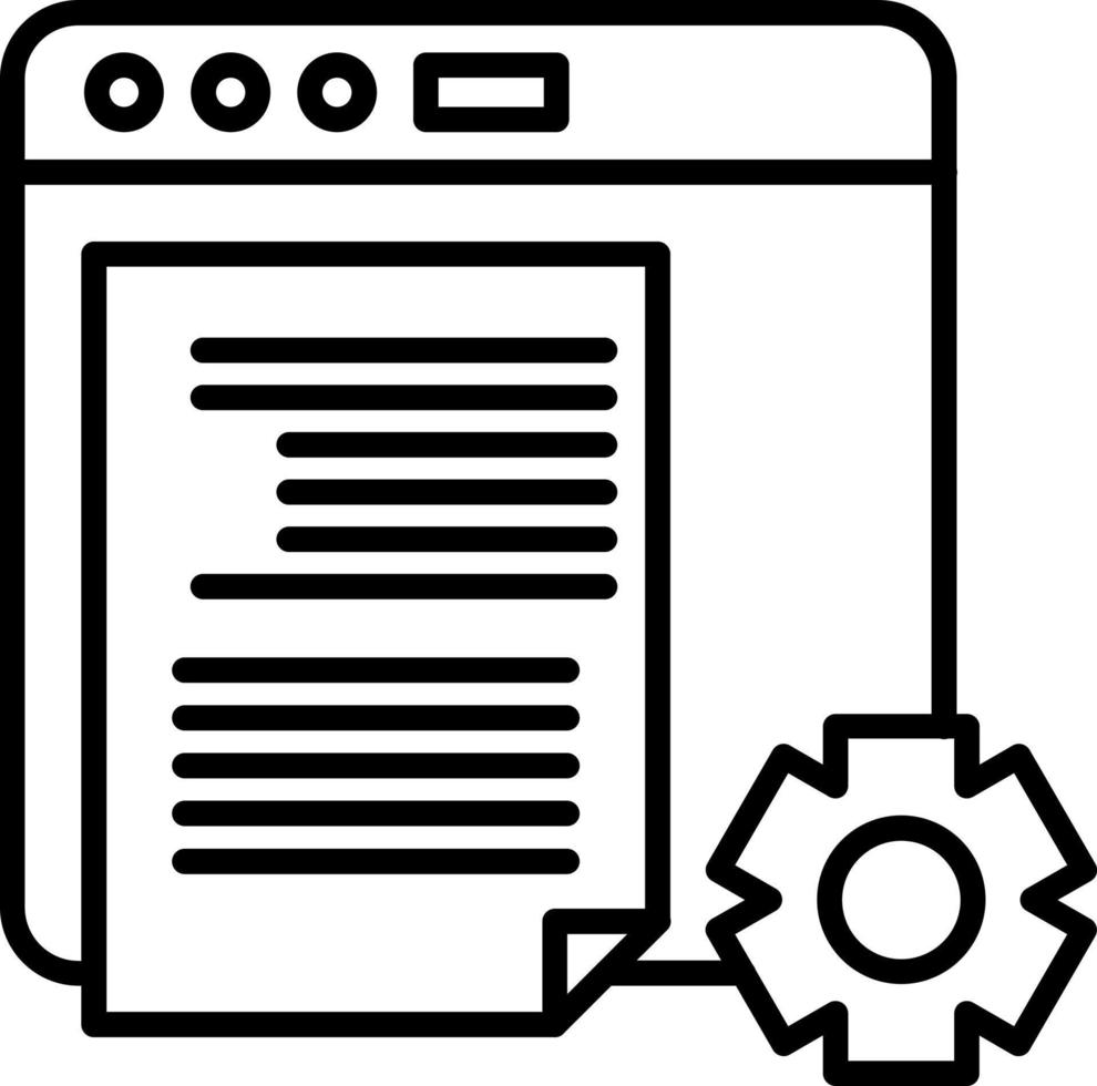 Content Management System Icon Style vector