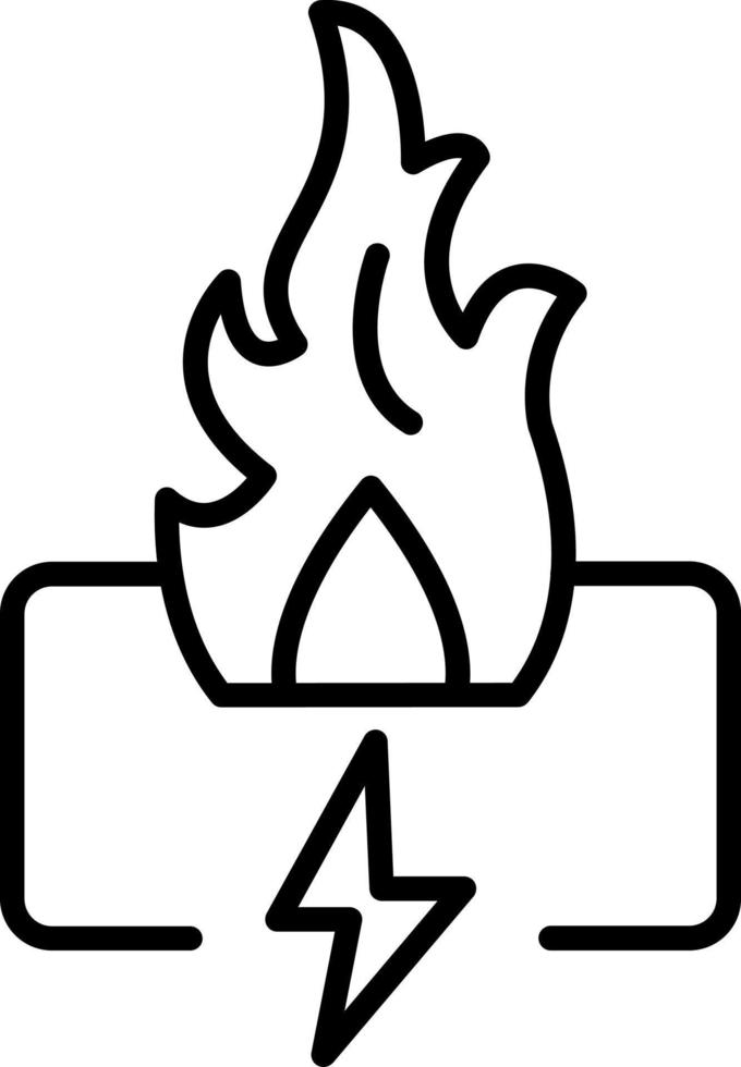 fuego energía icono estilo vector