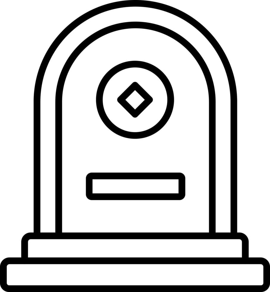 estilo de icono de tumba vector