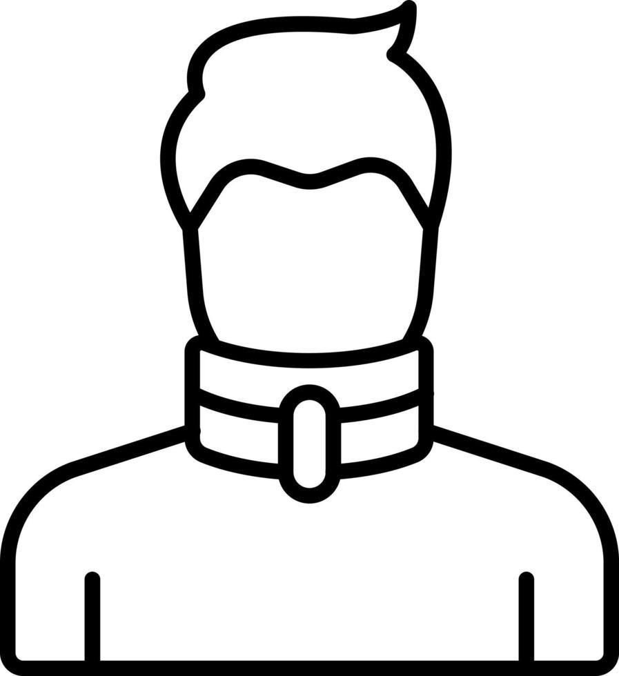 Broken Neck Icon Style vector