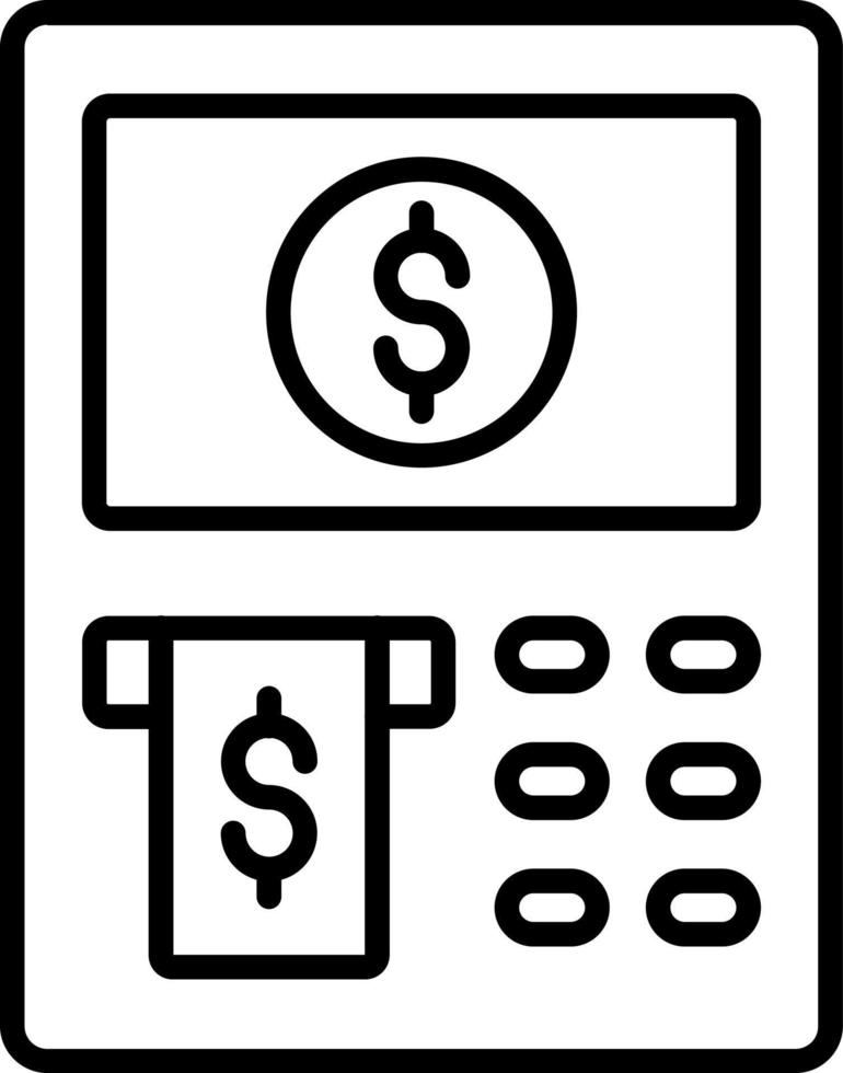 Atm Fees Icon Style vector