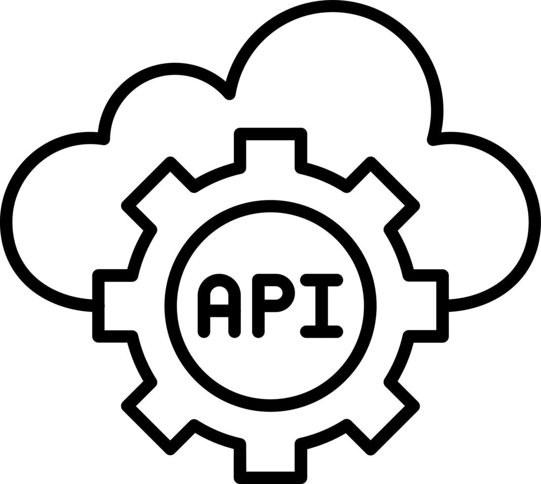 estilo de icono de API vector