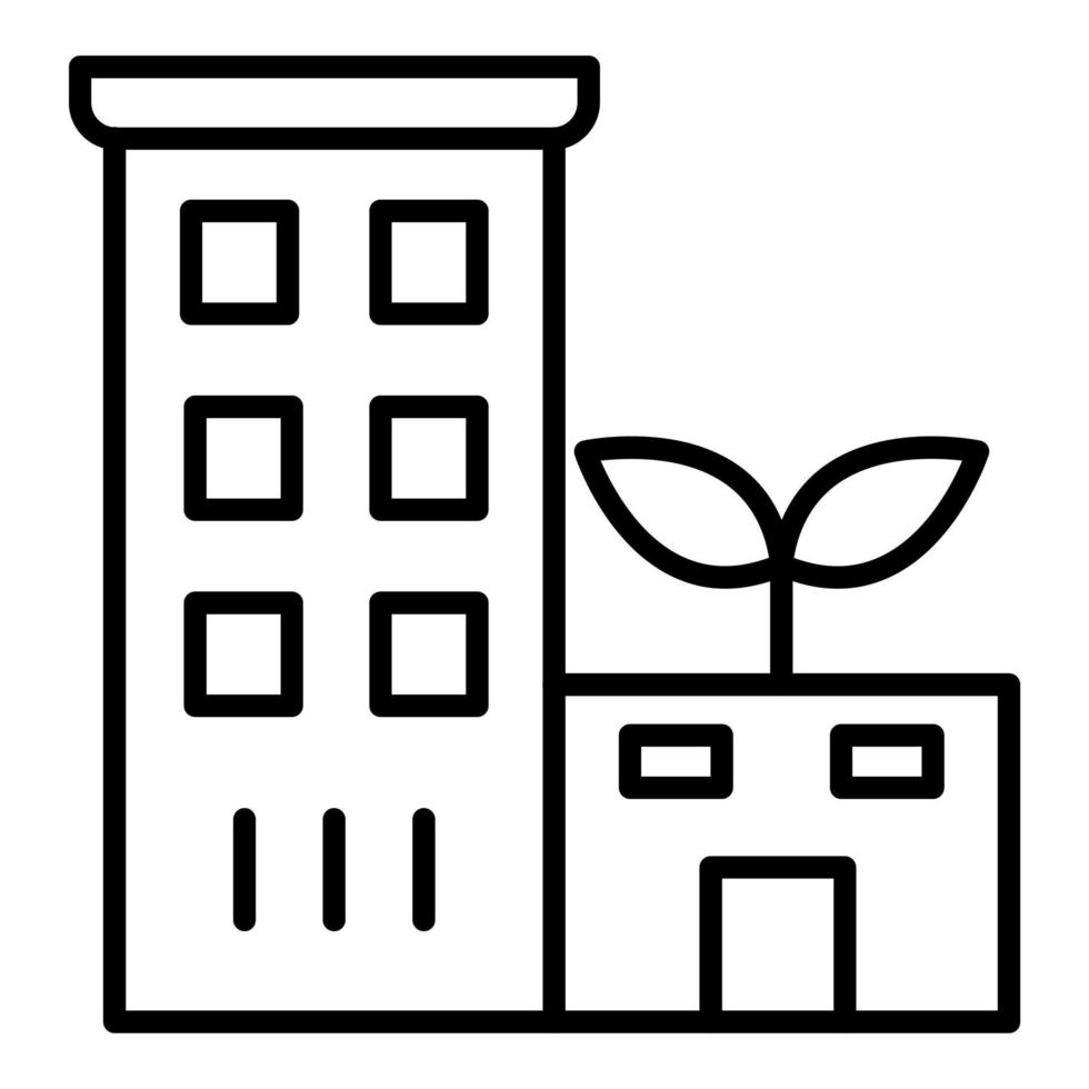 Eco Hotel Icon Style vector