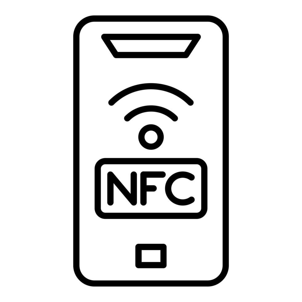 estilo de icono nfc vector