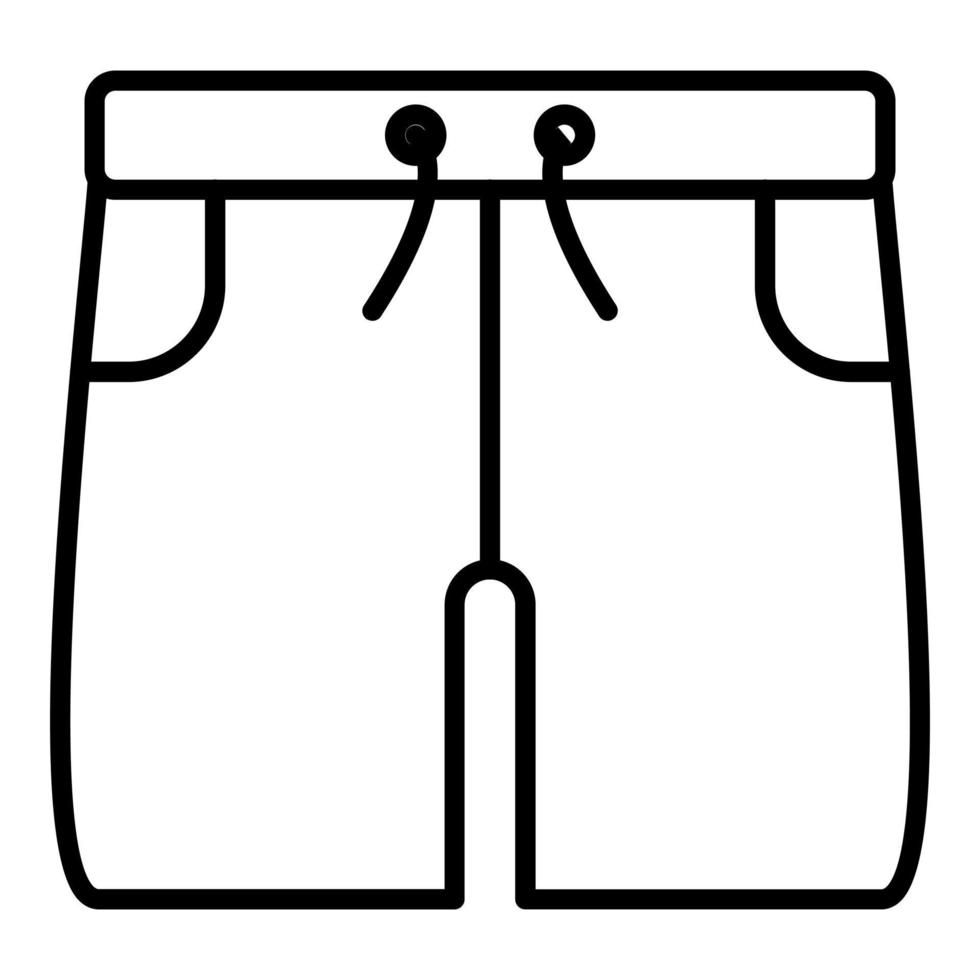 estilo de icono de pantalones cortos vector