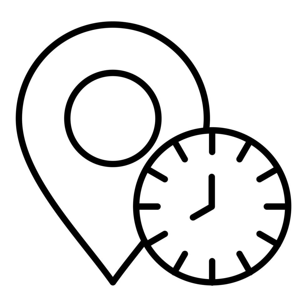 local hora icono estilo vector