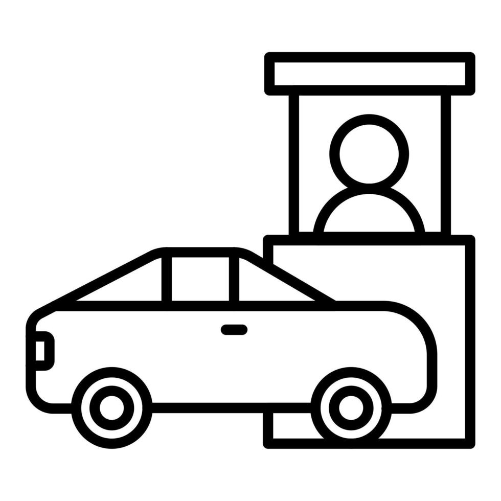 Drive Thru Icon Style vector