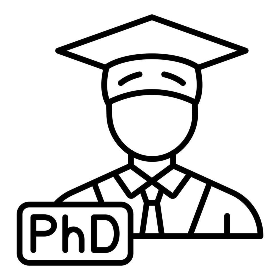 Phd Icon Style vector