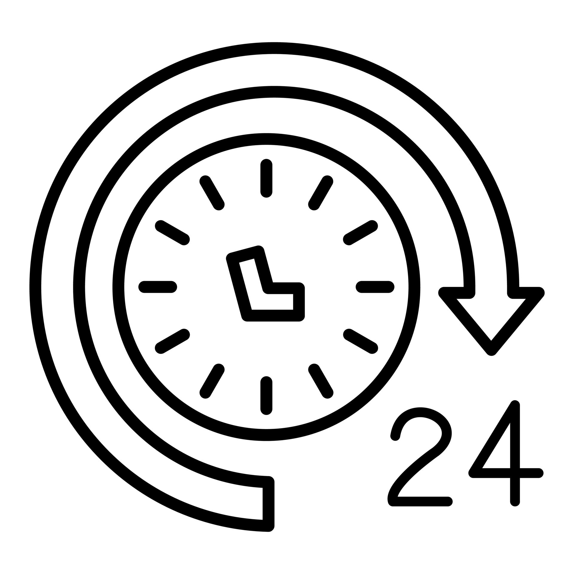 Round The Clock Icon Style 21269481 Vector Art at Vecteezy