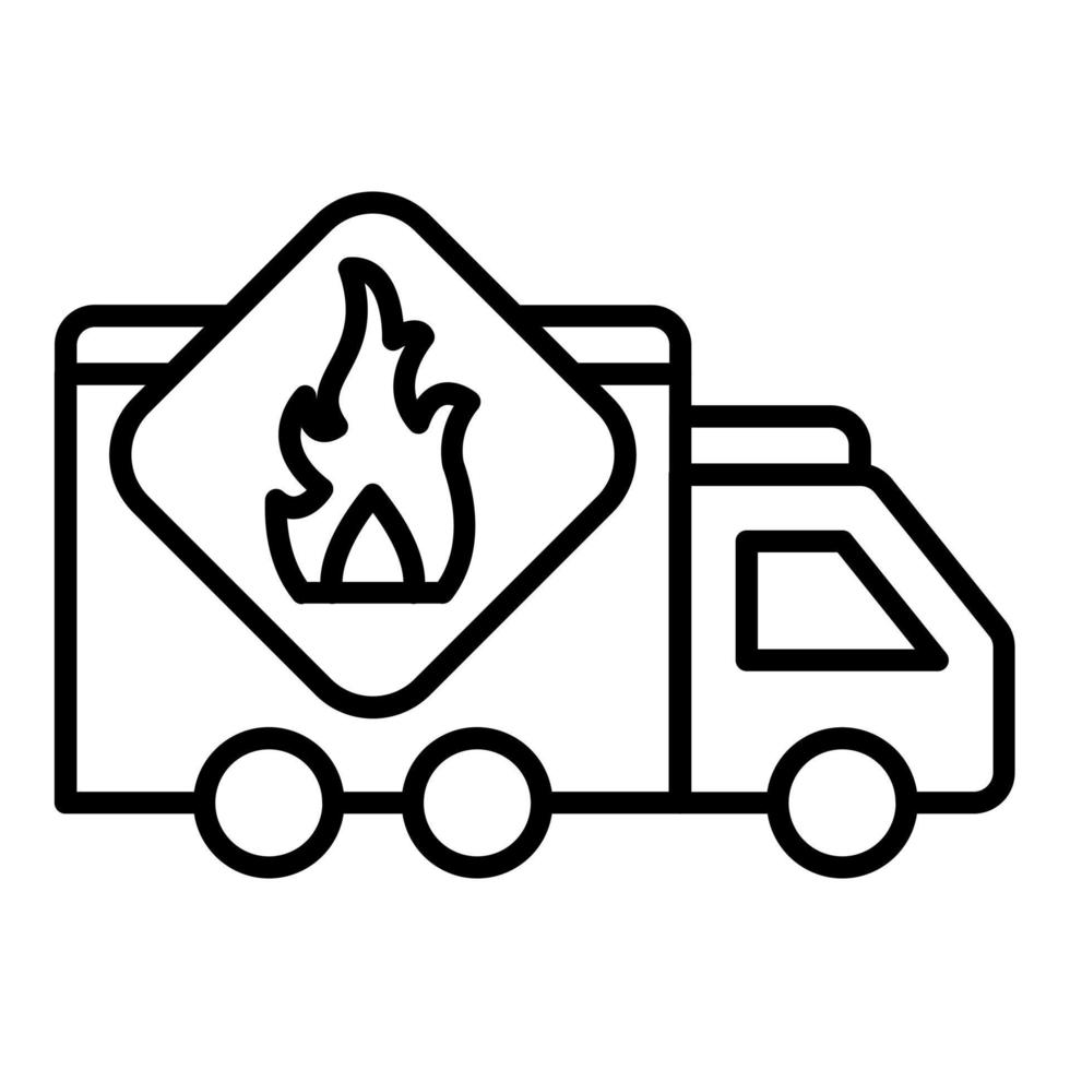 Flammable Icon Style vector