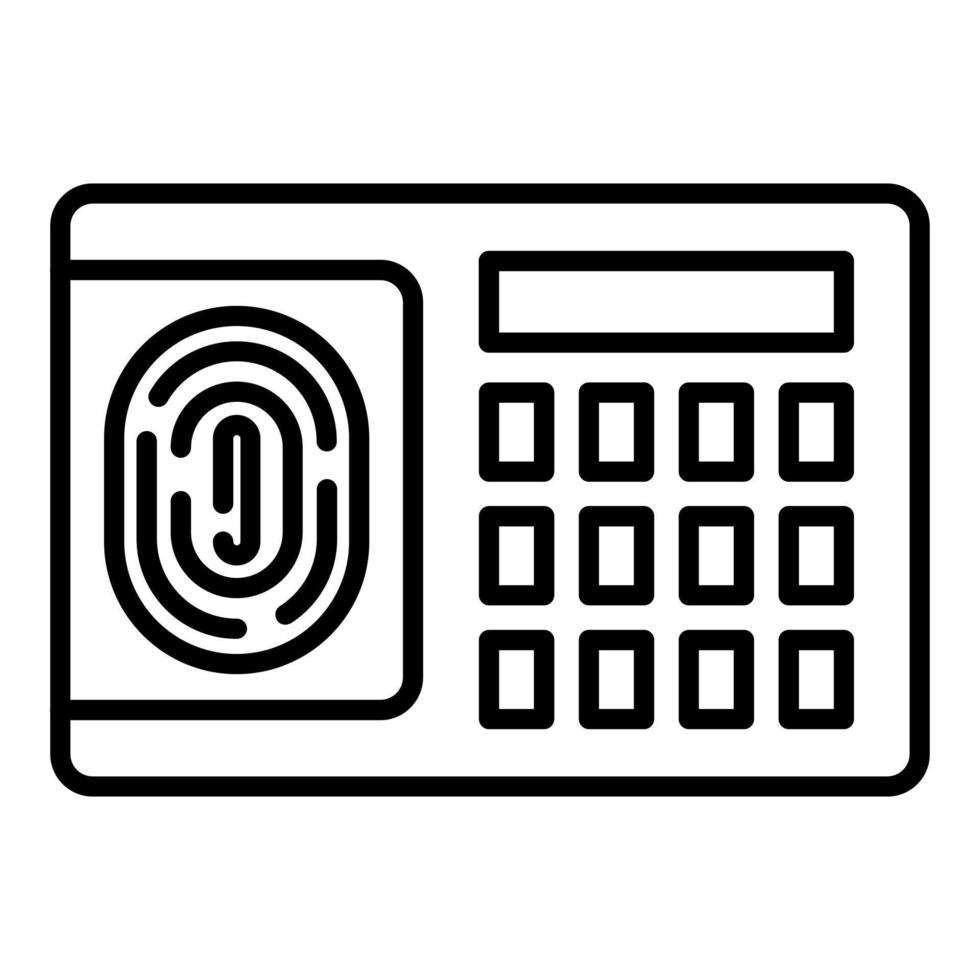 Fingerprint Scanner Icon Style vector