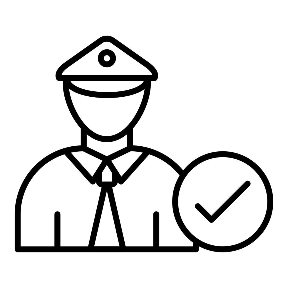 Corrections Officers Icon Style vector