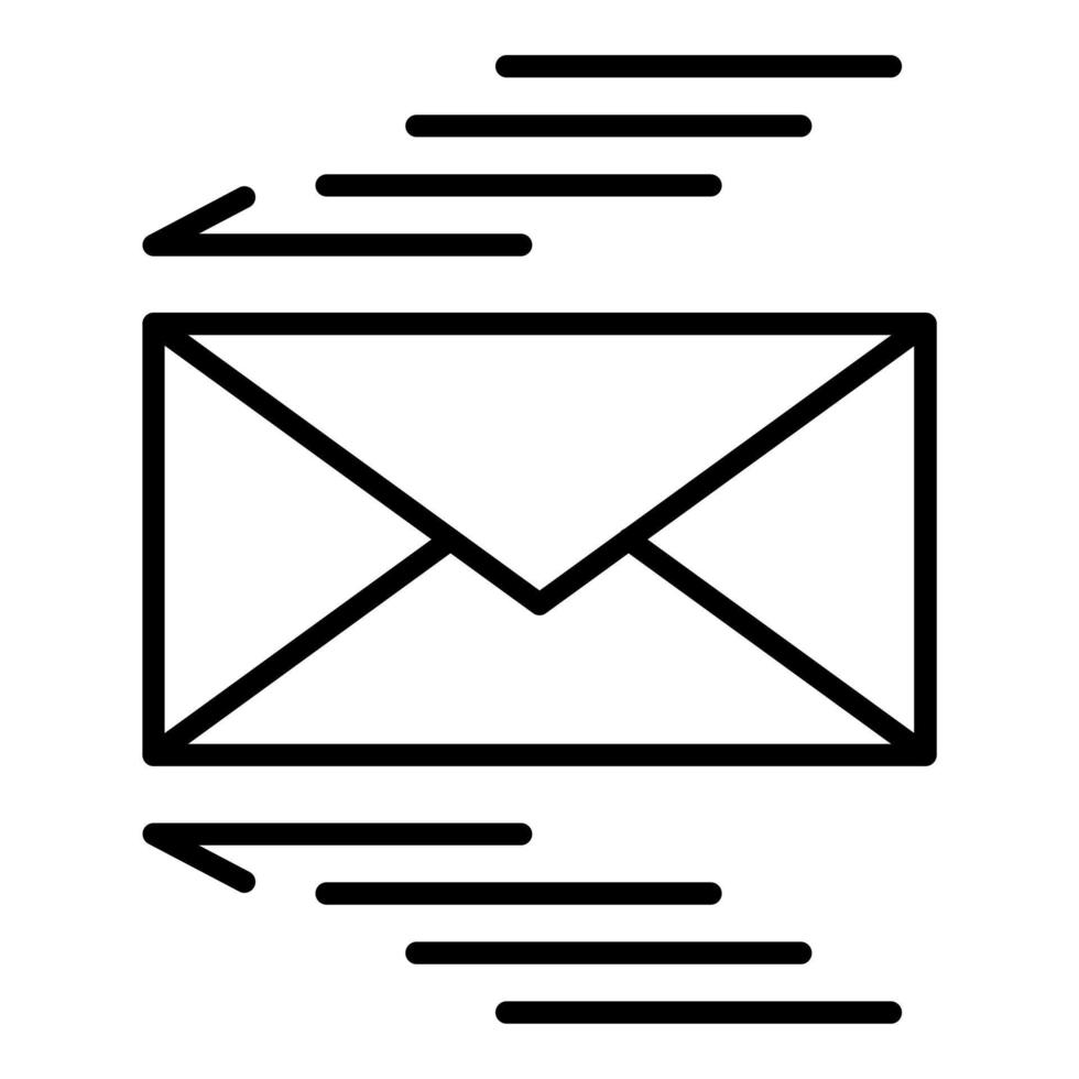 estilo de icono de correo vector