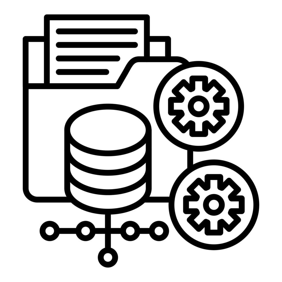 Data Processor Icon Style vector