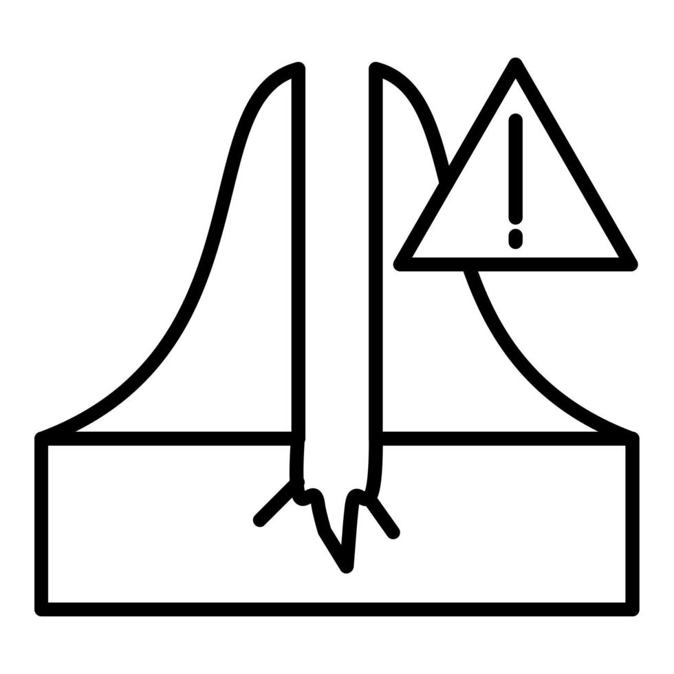 Earthquake Warning System Icon Style vector