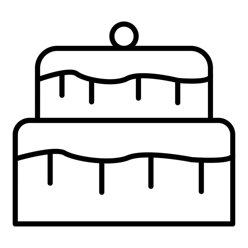 Two Layered Cake Icon Style vector