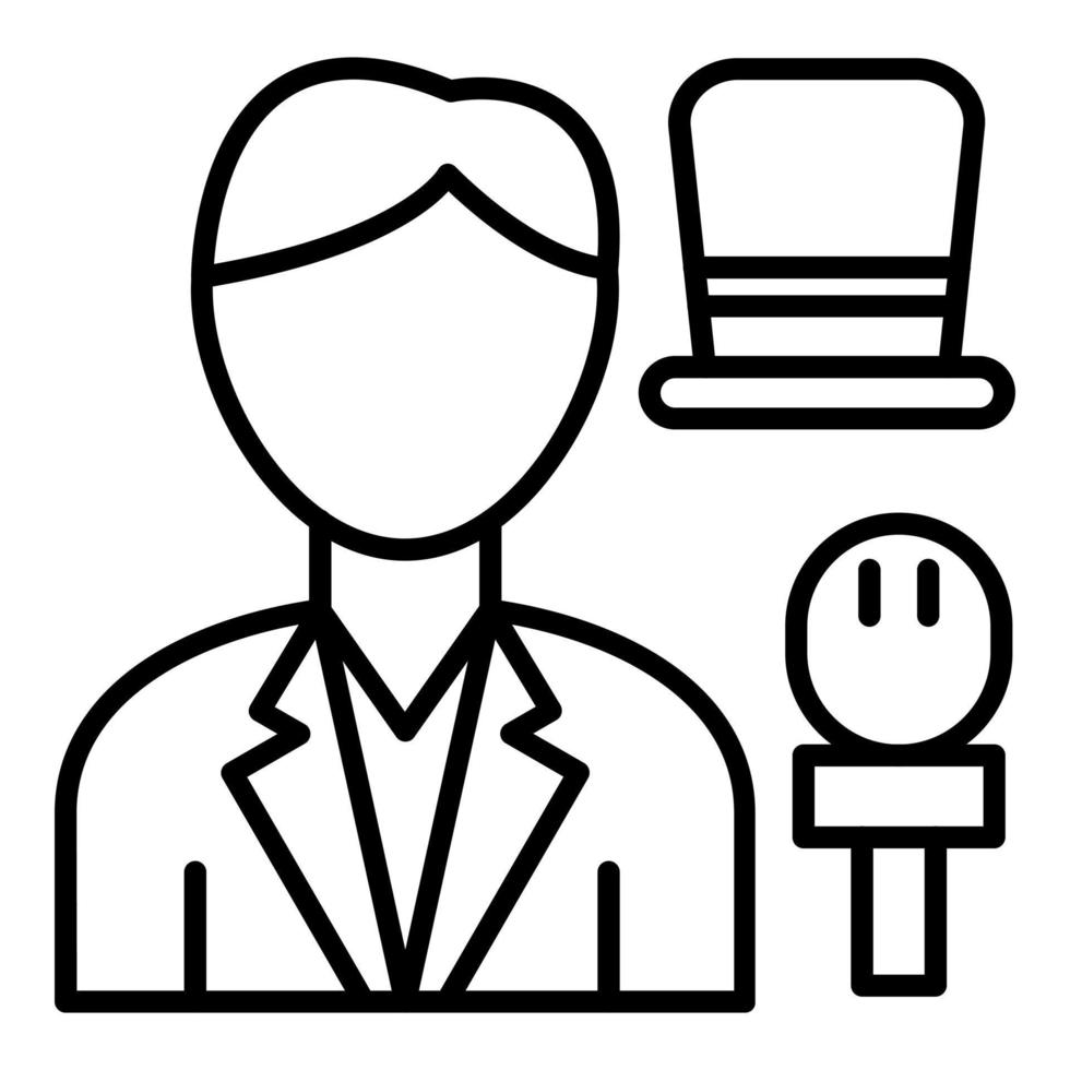 Master of Ceremonies Icon Style vector