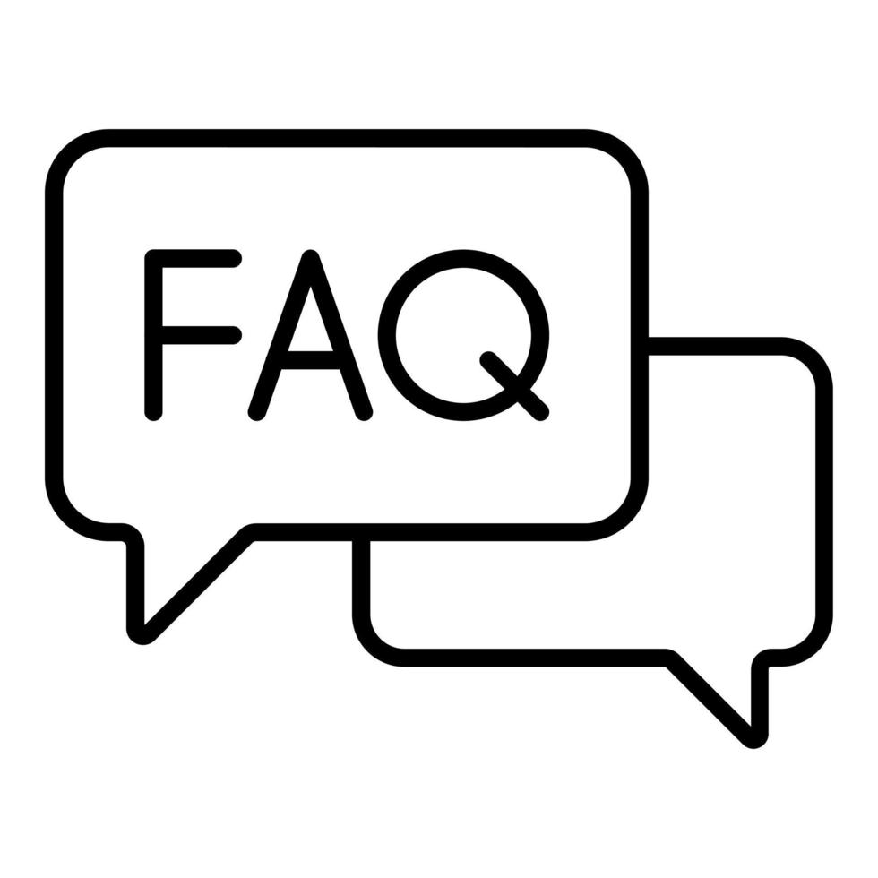 Faq Icon Style vector