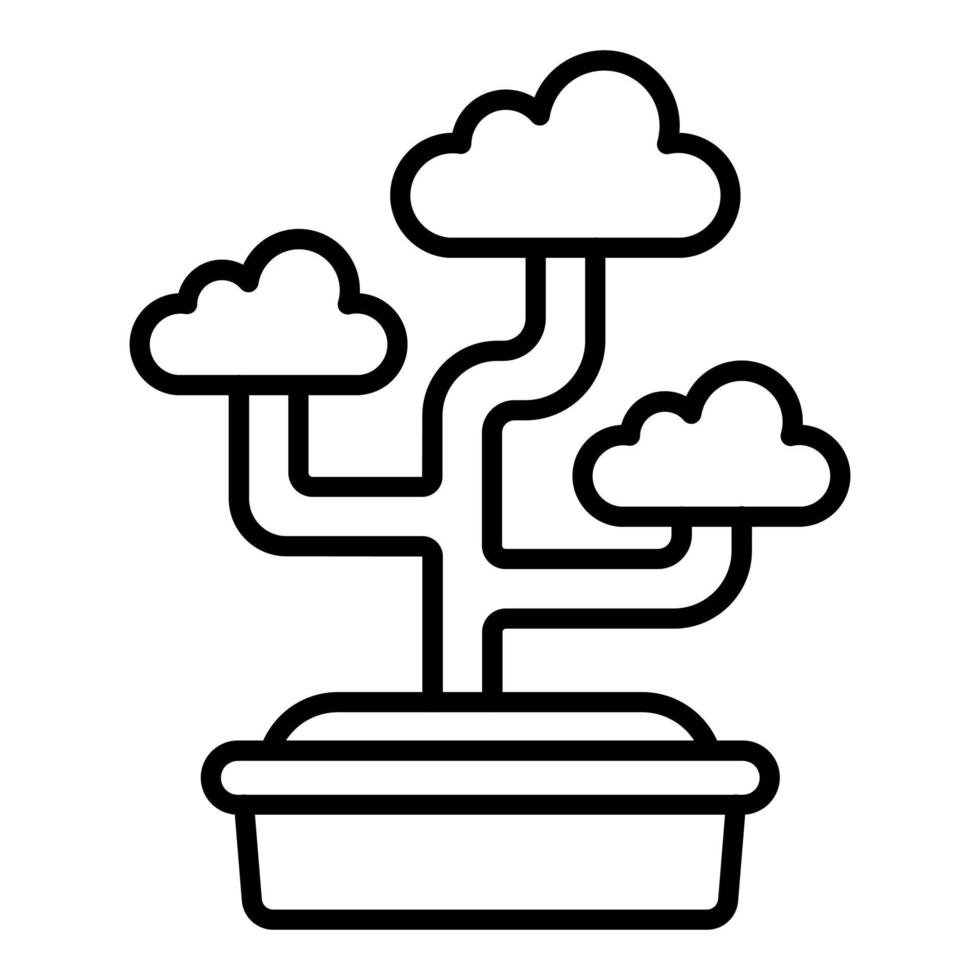 bonsai icono estilo vector
