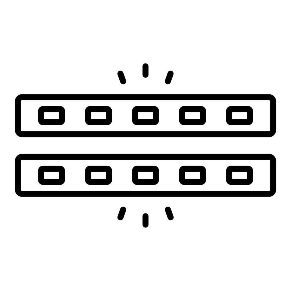 Rgb Light Strip Icon Style vector