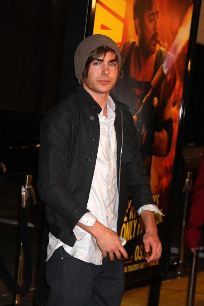 Zac Efron arriving at the Watchman Premiere at Manns Graumans Theater in Los Angeles CA  onMarch 2 20092009 photo