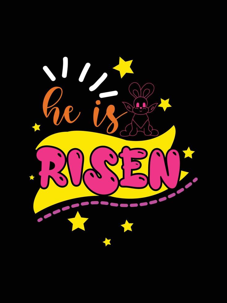 Pascua de Resurrección día tipografía huevo letras camiseta diseño fiesta saludo linda conejito vector Arte