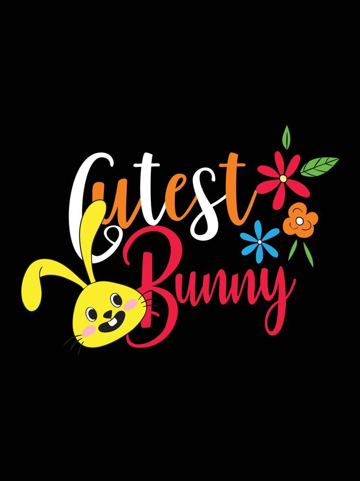 Easter day typography egg lettering t-shirt design holiday greeting cute bunny vector art