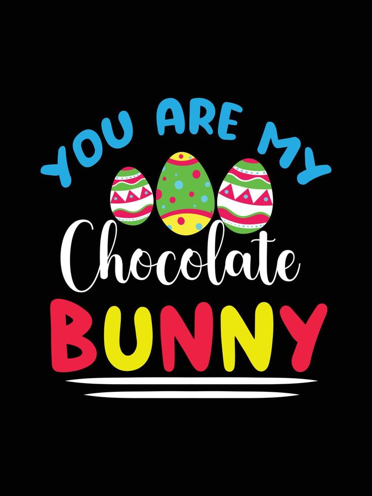 Easter day typography egg lettering t-shirt design holiday greeting cute bunny vector art