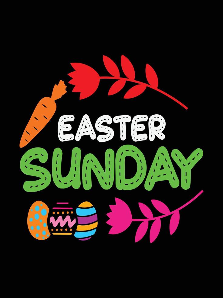 Easter day typography egg lettering t-shirt design holiday greeting cute bunny vector art