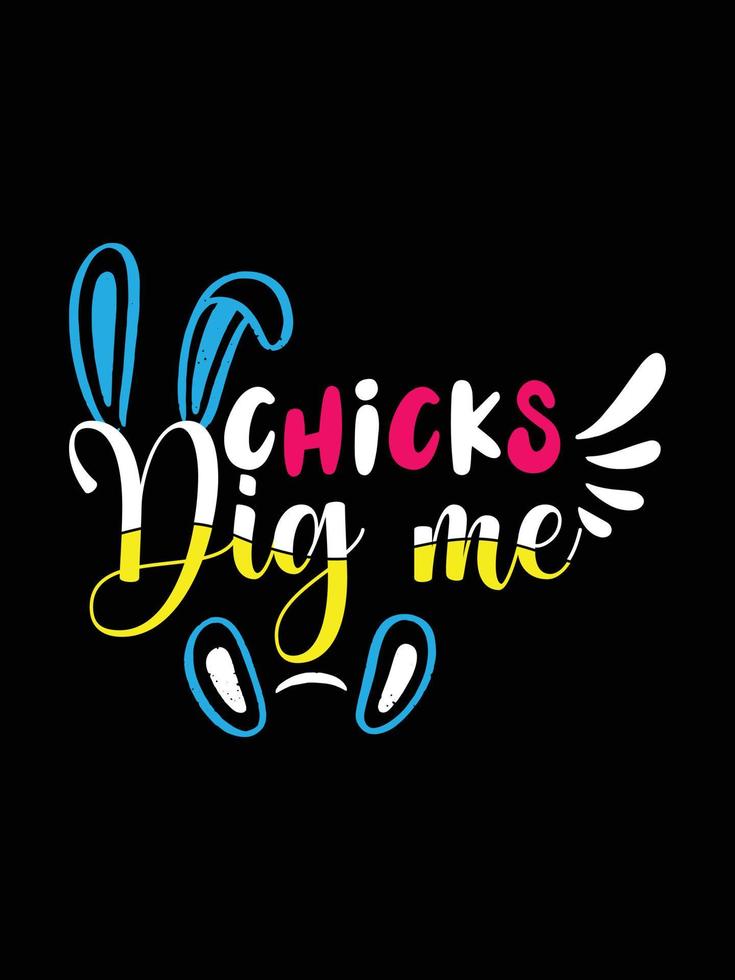 Easter day typography egg lettering t-shirt design holiday greeting cute bunny vector art
