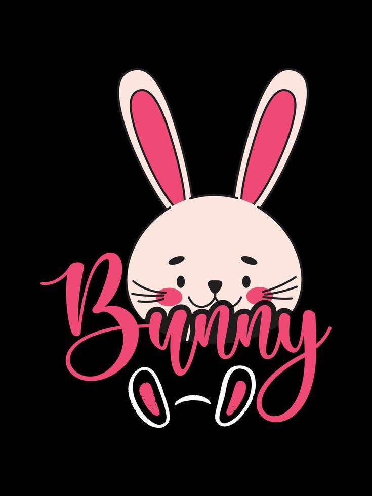 Easter day typography egg lettering t-shirt design holiday greeting cute bunny vector art