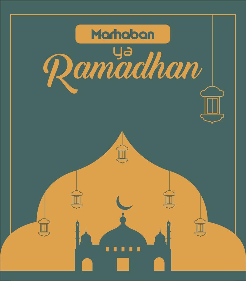 ramadhan póster diseño vector