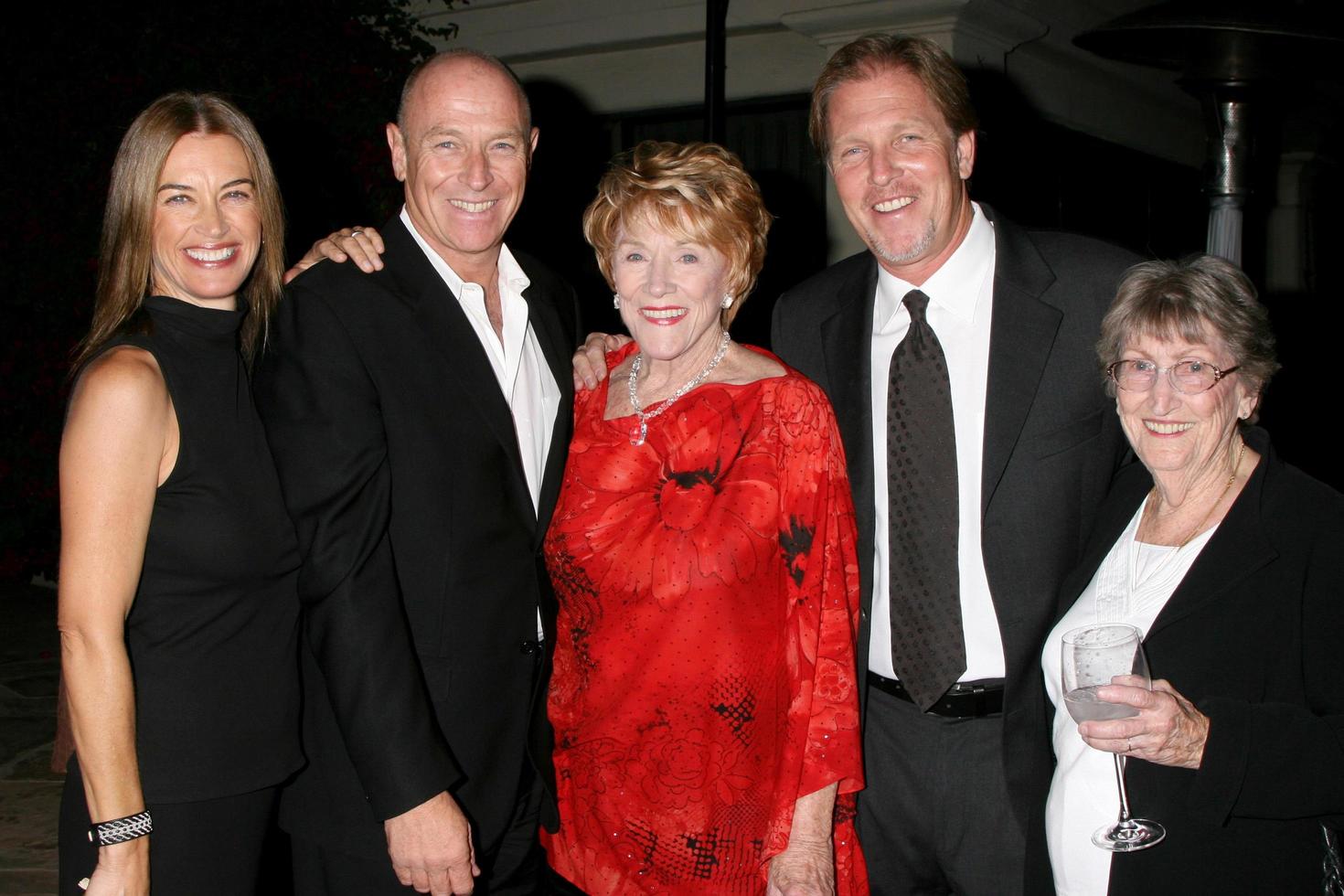 Amanda Pays, Corbin Bernsen,Jeanne Cooper, Collin Bernsen and Jeanne s sister Evelyn at a private 80th Birthday party for Jeanne Cooper hosted by Lee Bell at her home in Beverly Hills, CA on October 23, 2008 photo