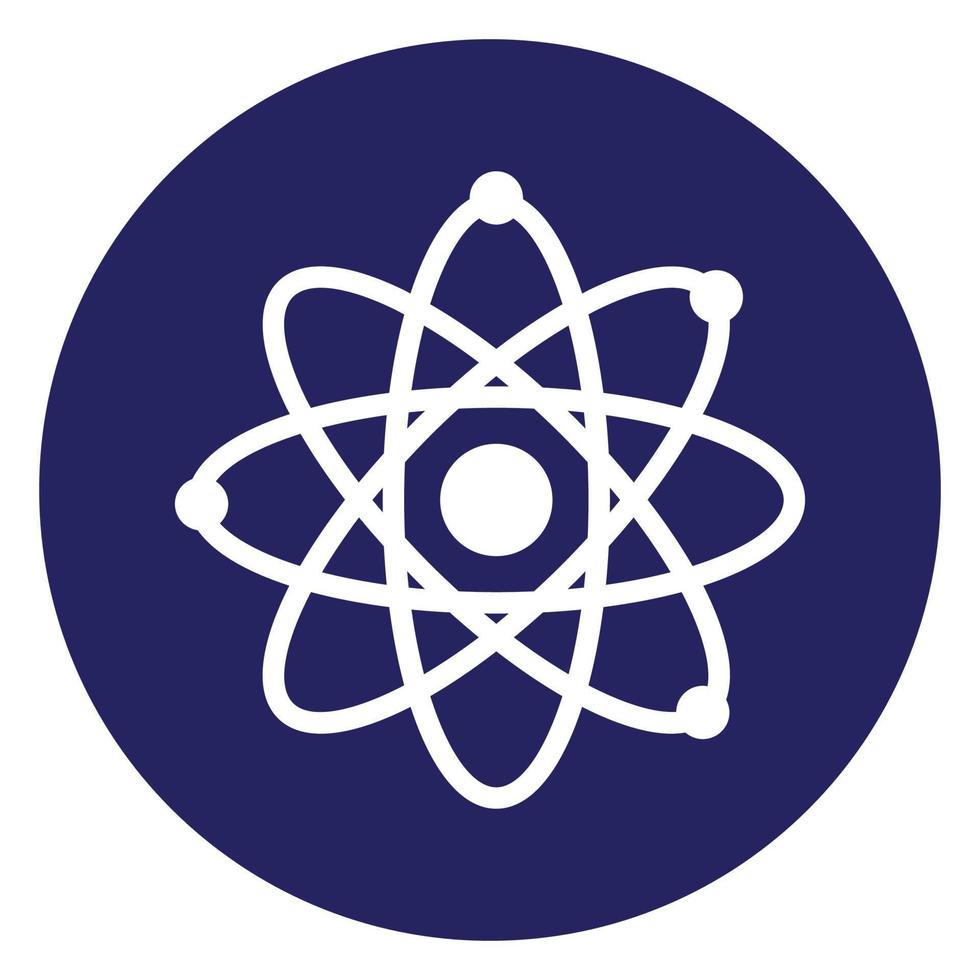 Atom Structure Education Flat Icon vector