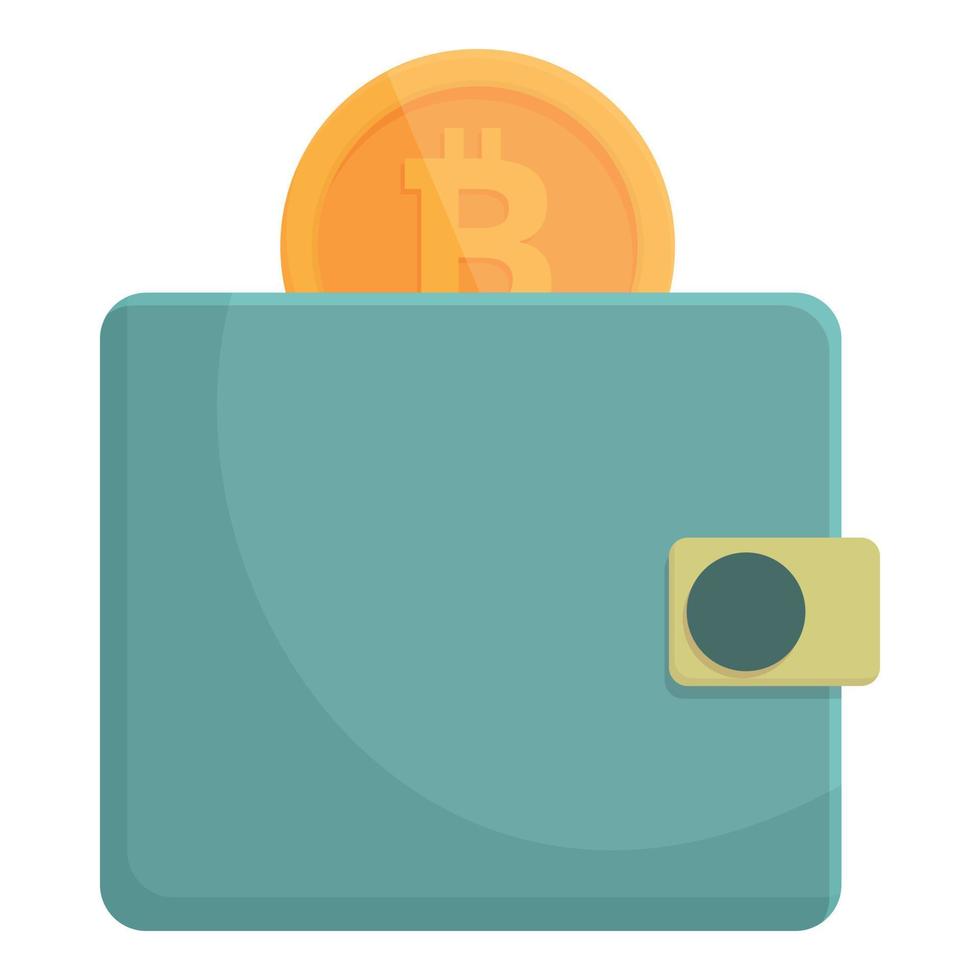 Money crypto wallet icon cartoon vector. Digital mobile vector