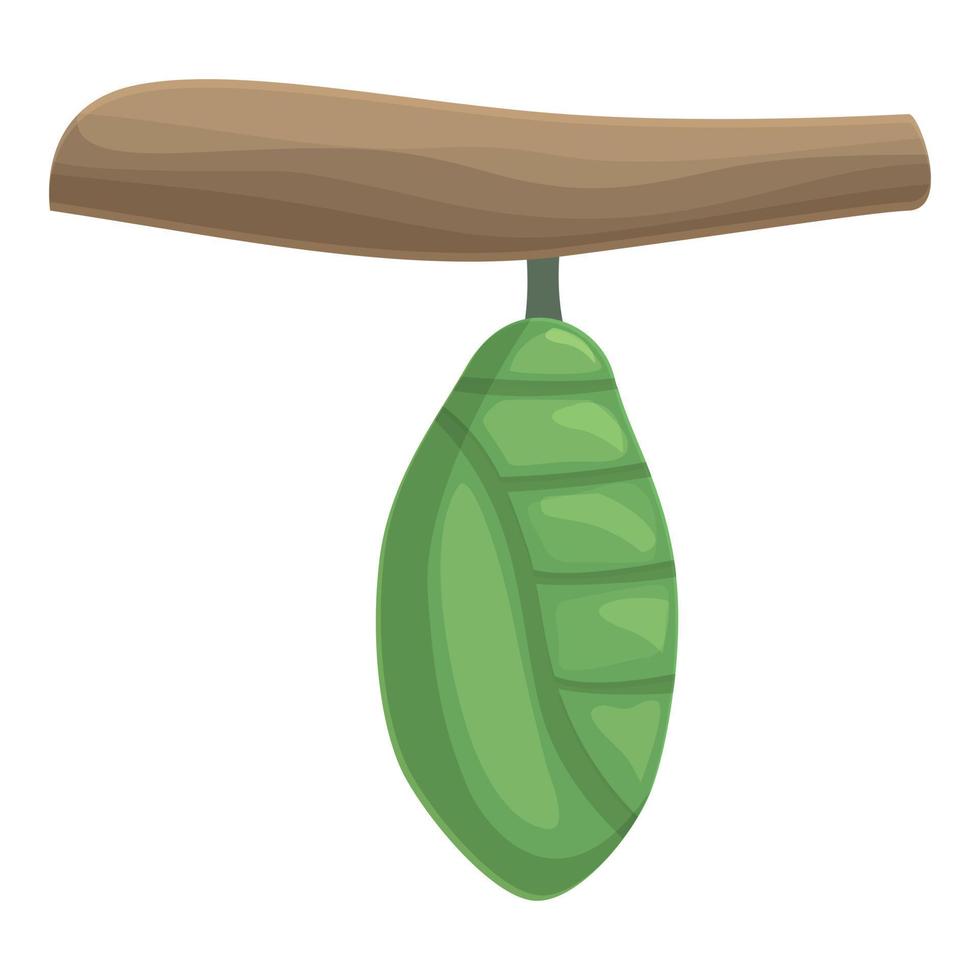 Branch cocoon icon cartoon vector. Natural leaf vector