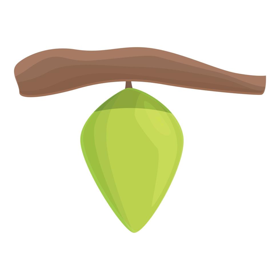 Larva icon cartoon vector. Natural cocoon vector