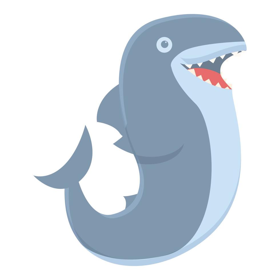 Danger shark icon cartoon vector. Sea board vector