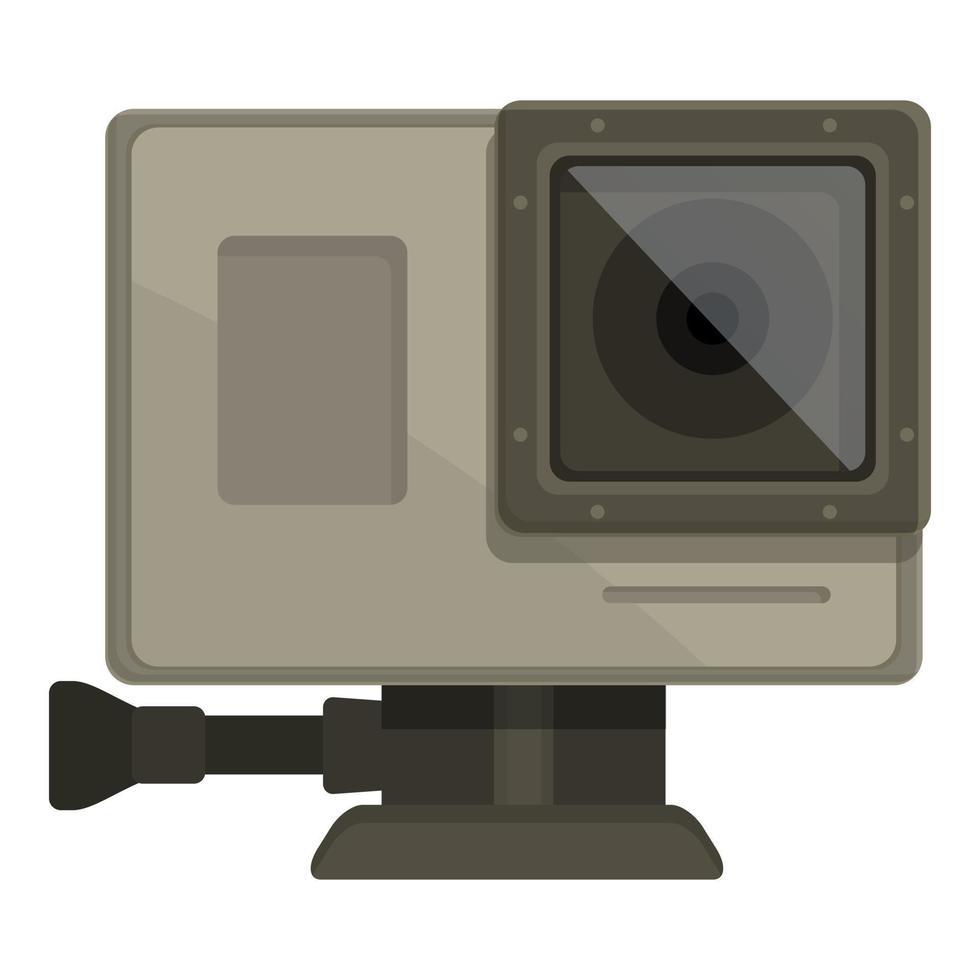 Hand action cam icon cartoon vector. Camera sport vector