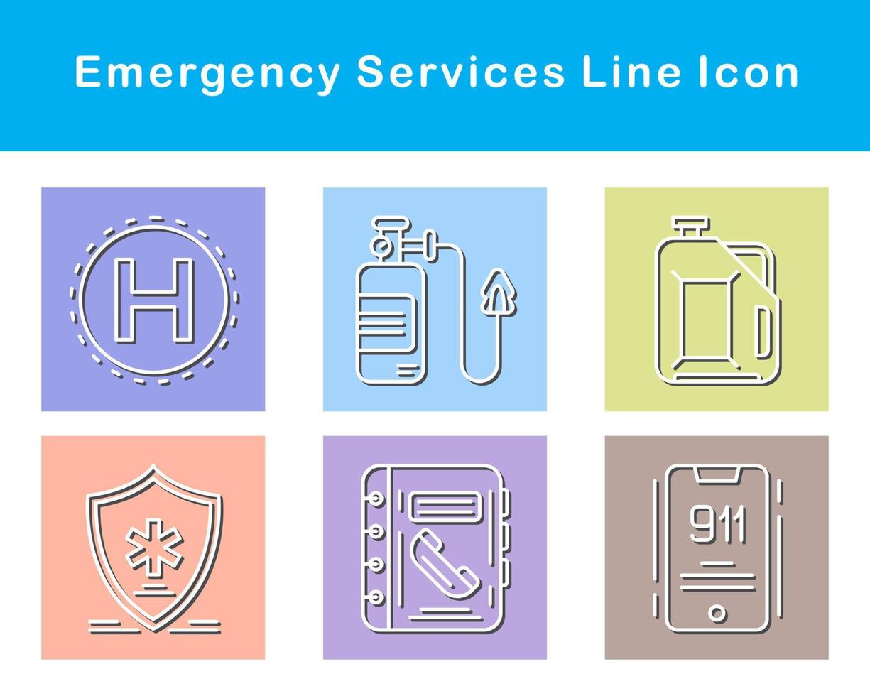 Emergency Services Vector Icon Set