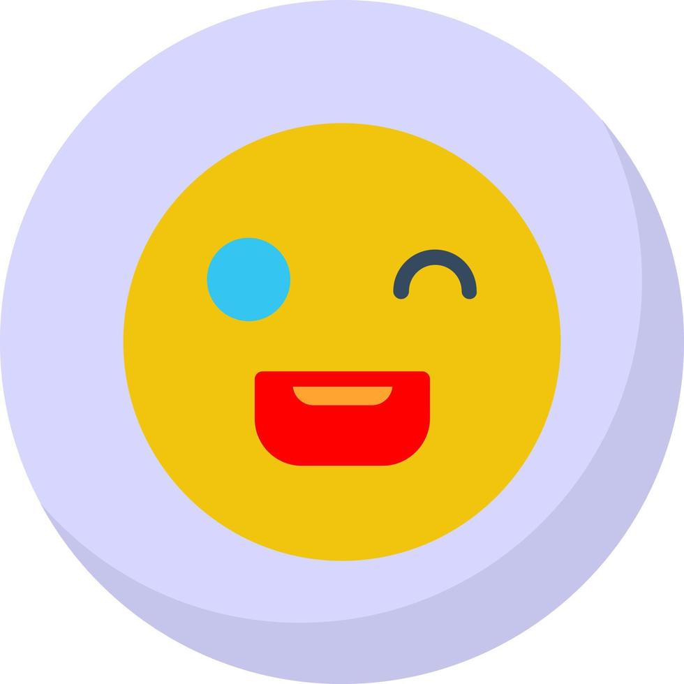 Laugh Wink Vector Icon Design
