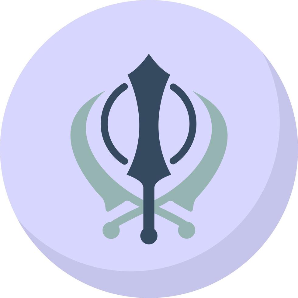 Khanda Vector Icon Design